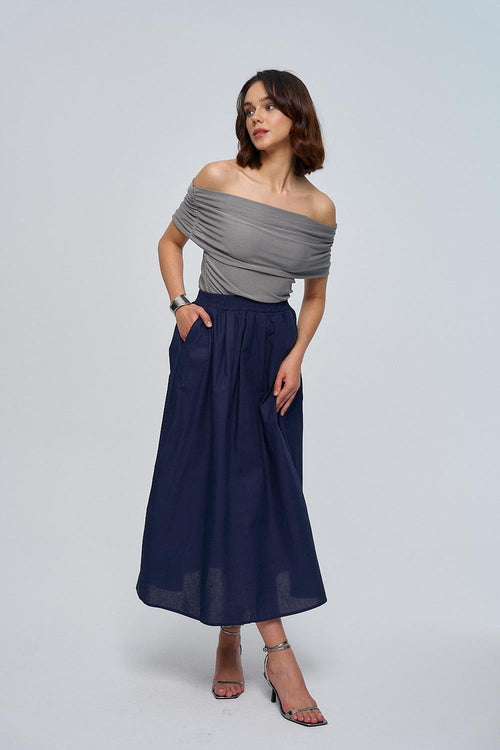 Navy Blue Skirt