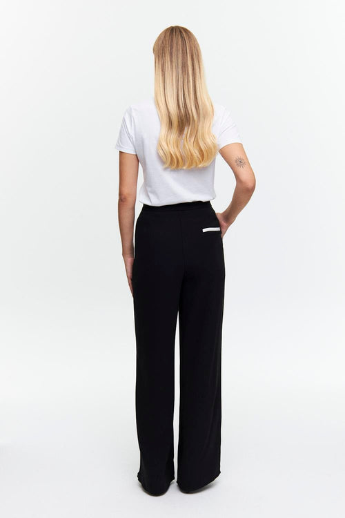 Black Pants With White Line